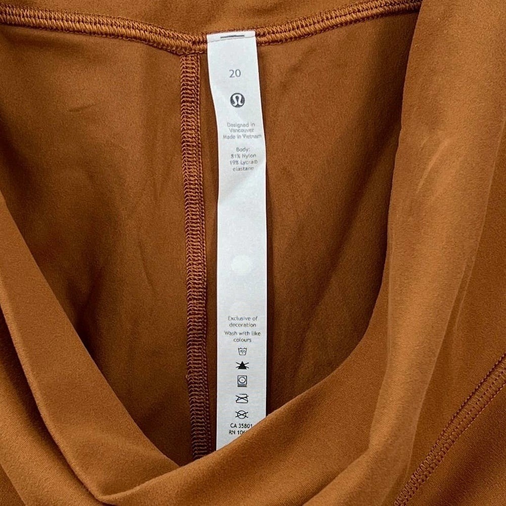 LULULEMON Align High Rise Crop 21" Legging Womens Plus 20 Copper Brown Pant NEW - Picture 9 of 15